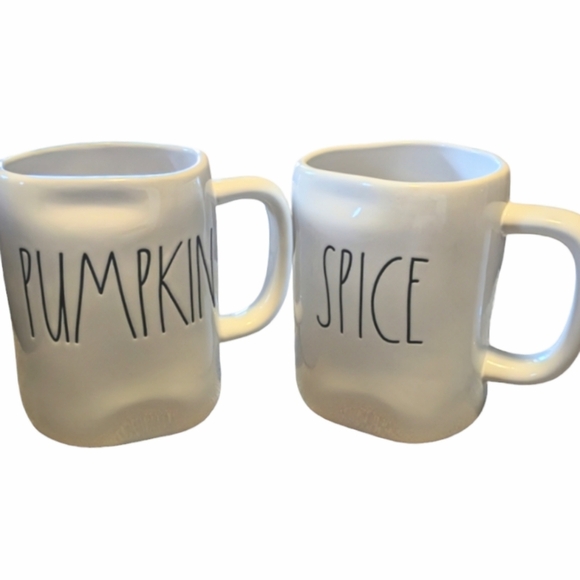 NEW Rae Dunn PUMPKIN and SPICE Mugs - Picture 1 of 3